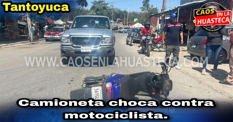 Camioneta Choca Contra Motociclista Caos En La Huasteca